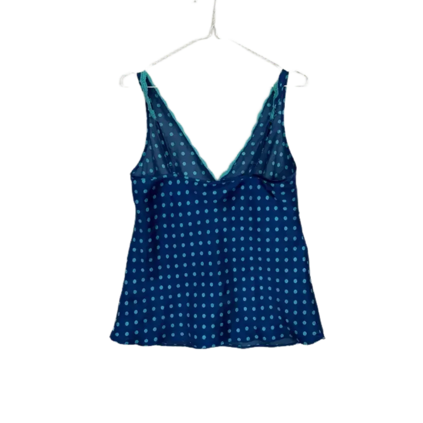 Blue Polka Dot Lace Cami - Size M