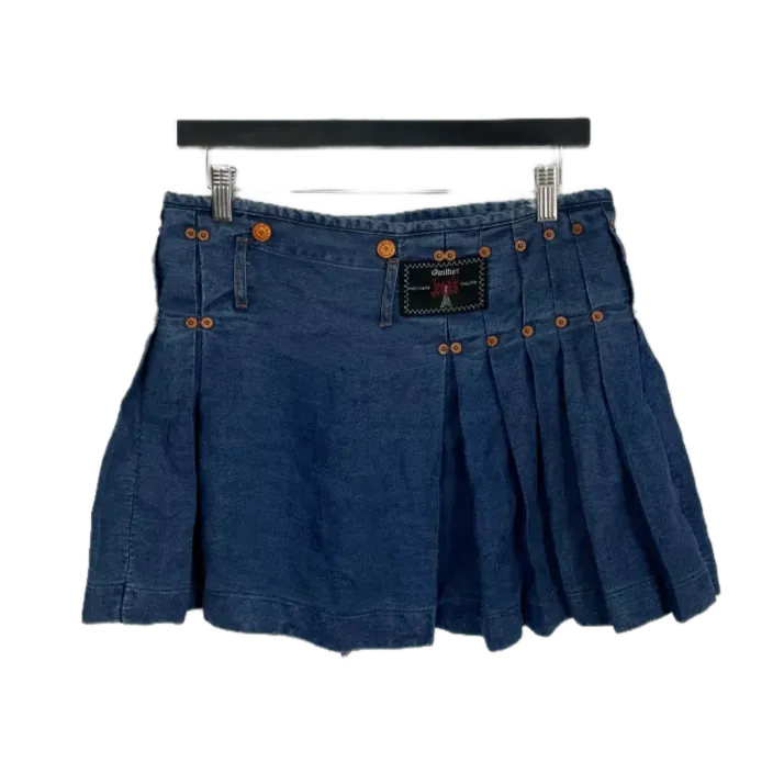 Jean Paul Gaultier Denim Mini Skirt- Size S/M