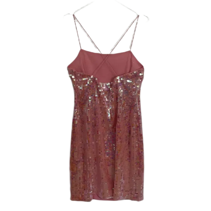 Pink Vintage Sequin Dress- Size S