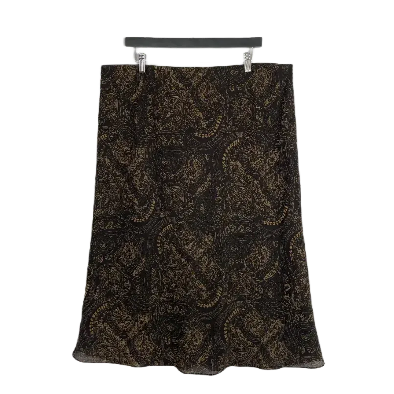 Brown Paisley Skirt- Size 20