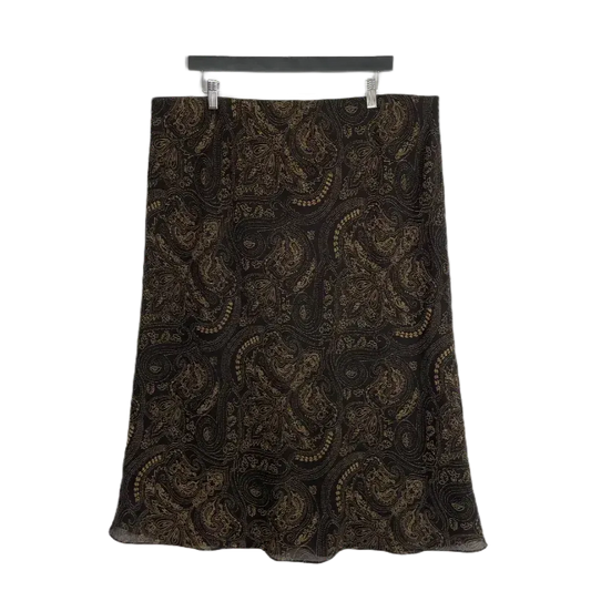 Brown Paisley Skirt- Size 20