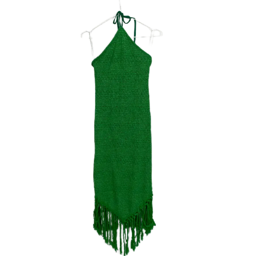 Green Crochet Dress- Size S/M