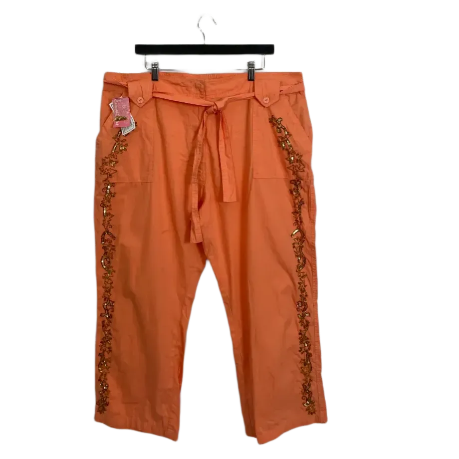 Embellished Peach Trousers- Size 20