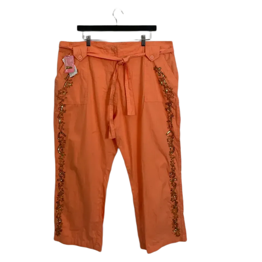 Embellished Peach Trousers- Size 20