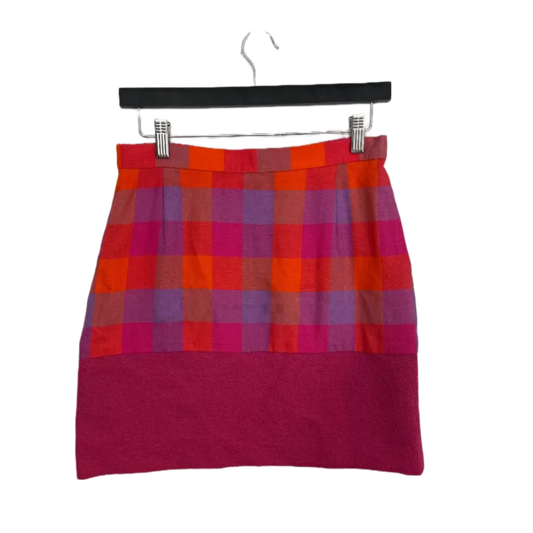 Plaid Pink Mini Skirt- Size S