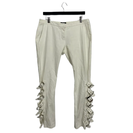 White trousers with Buckle Detail- Size S