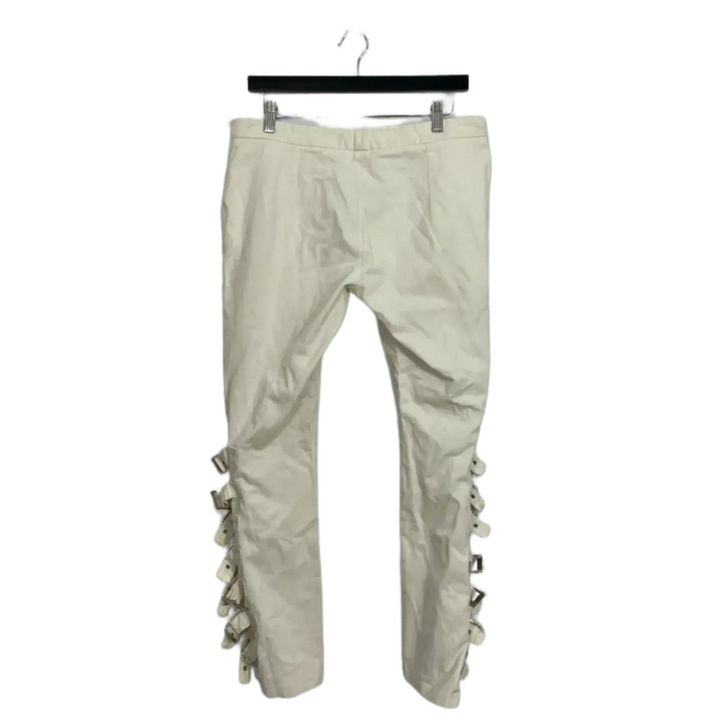 White trousers with Buckle Detail- Size S