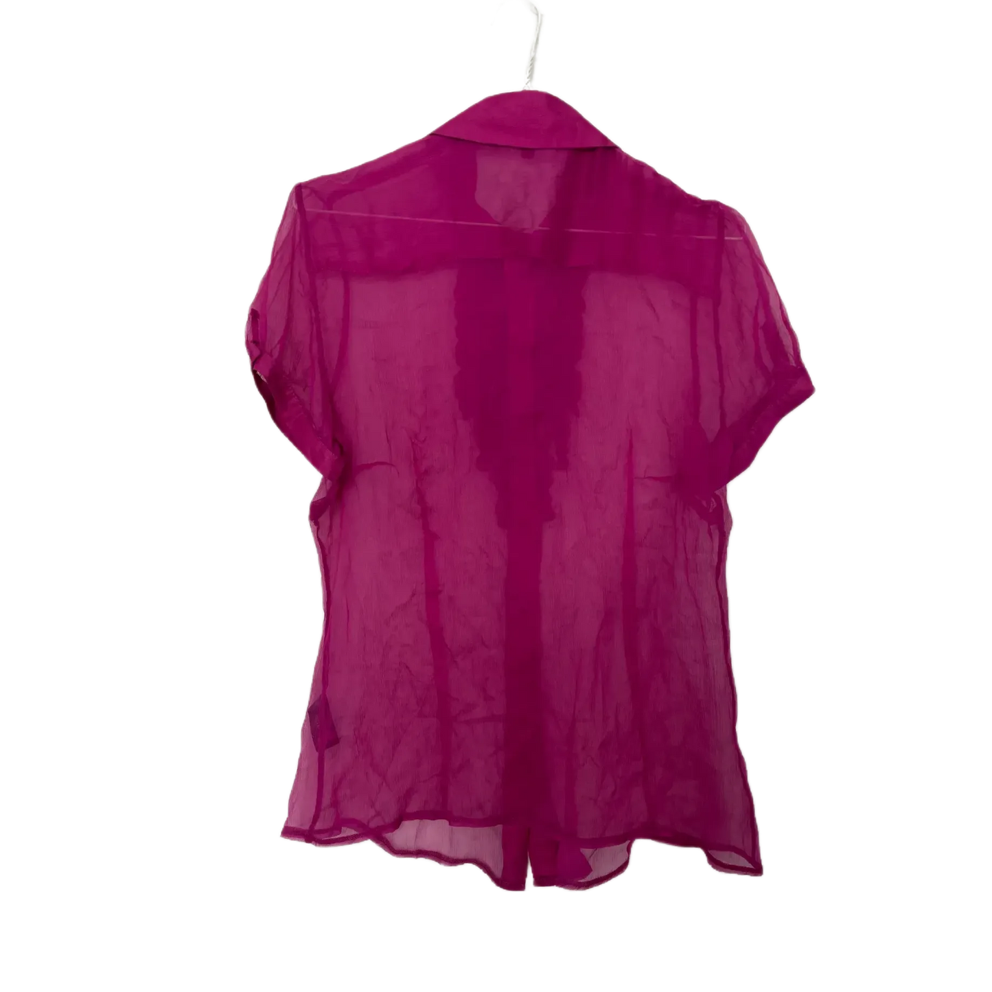 Betty Jackson Magenta Silk Ruffle Top- Size 14