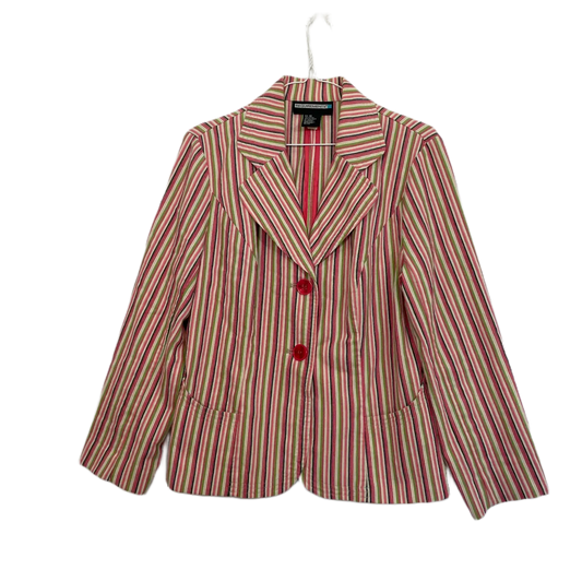 Striped Green & Pink Blazer - Size M (12/14/16 )