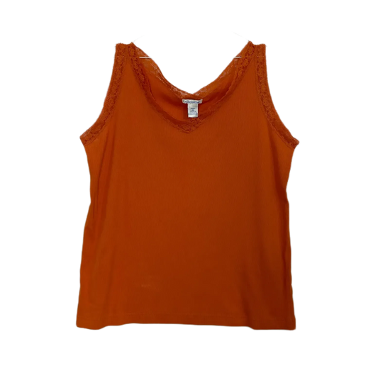 Orange Lace trim Cami- Size XL