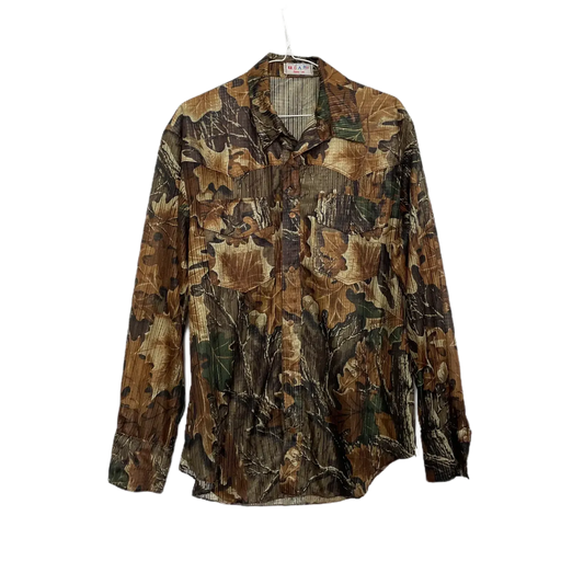 Camo Print Long Sleeve Top- Size M/L