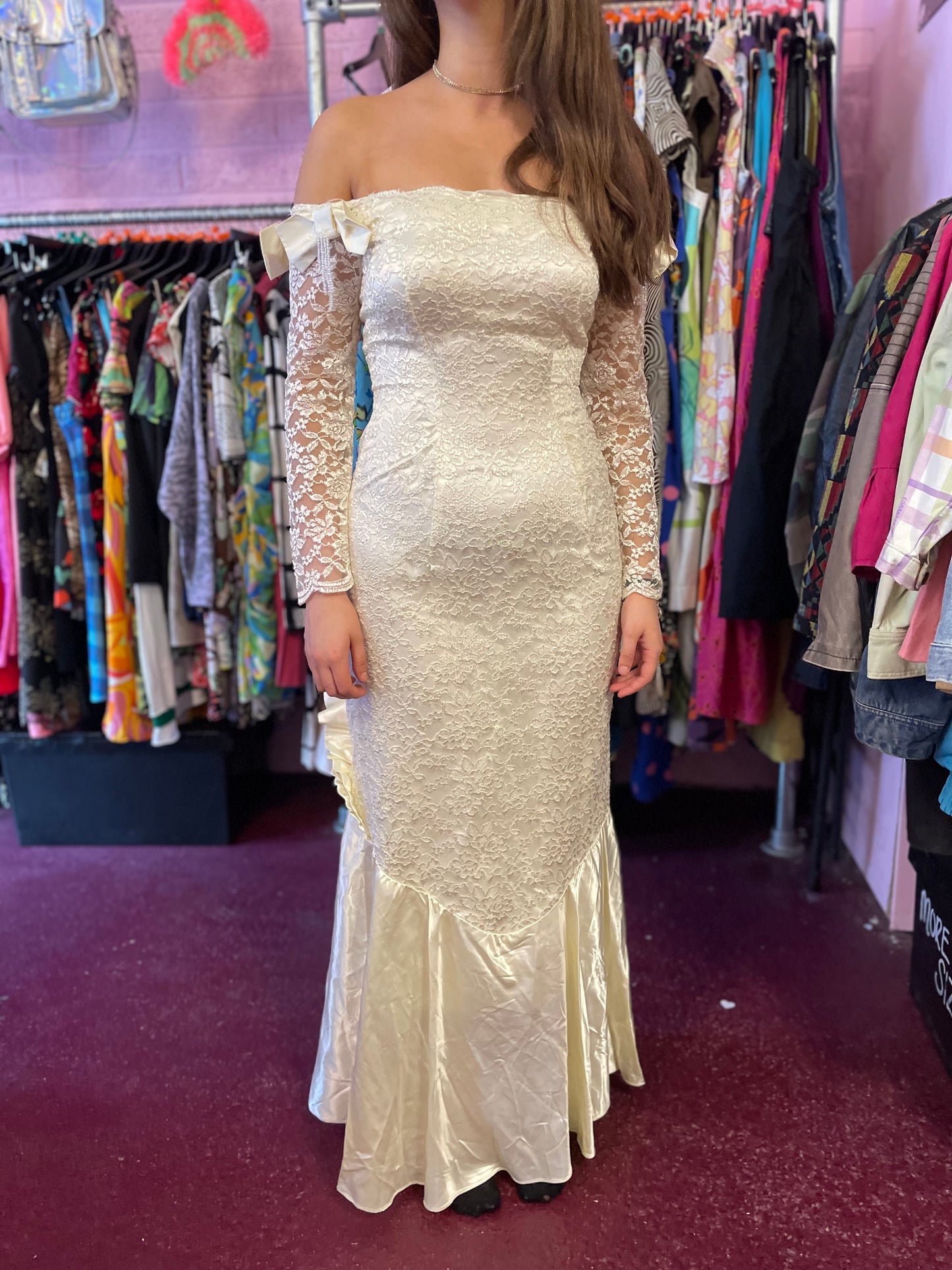 Vintage Lace wedding dress mermaid