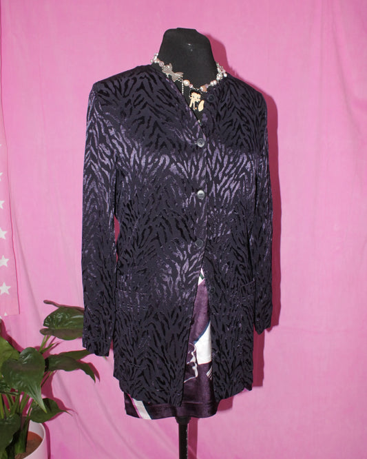 Purple Zebra Blazer- Size S/M