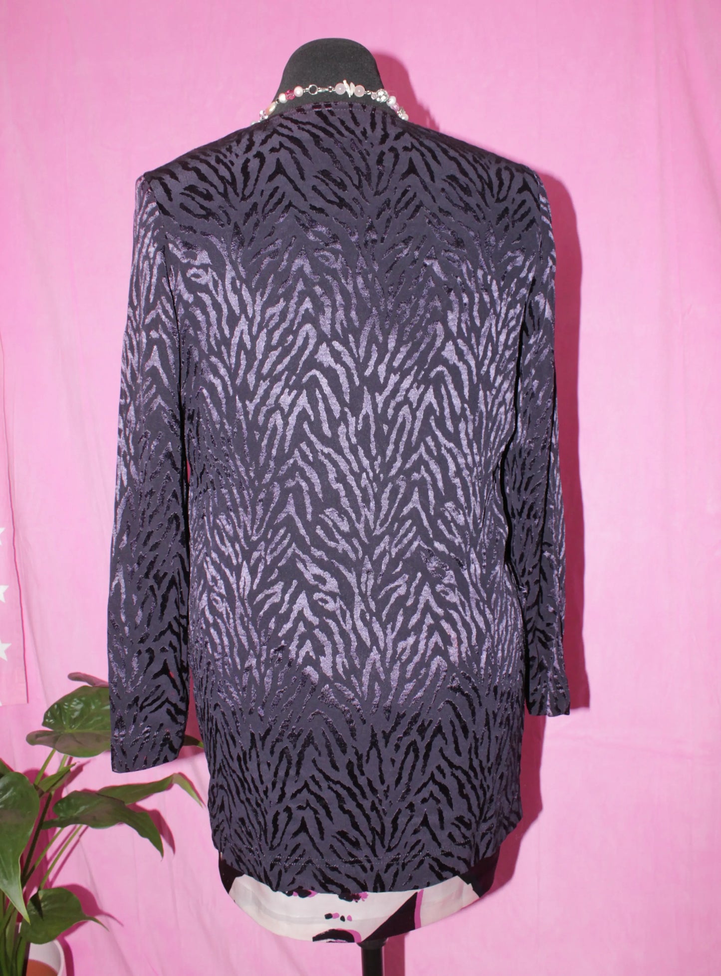 Purple Zebra Blazer- Size S/M