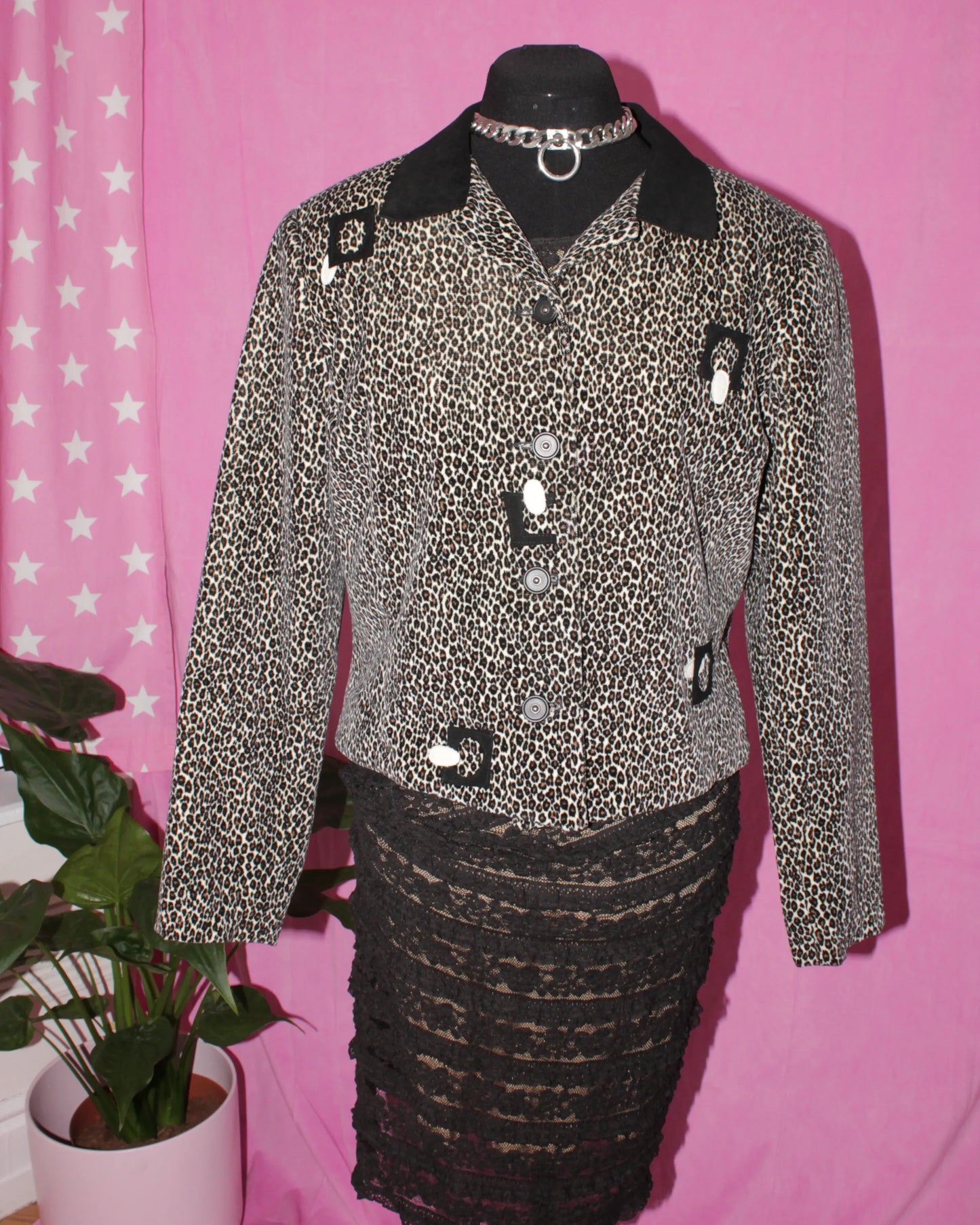 Cheetah Print Blazer- Size 14