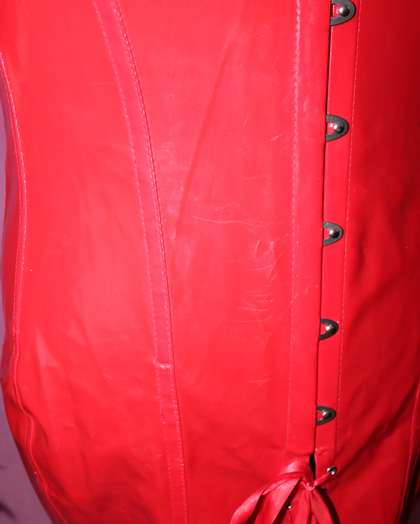 Red PVC Corset Dress- Size 16/ 18