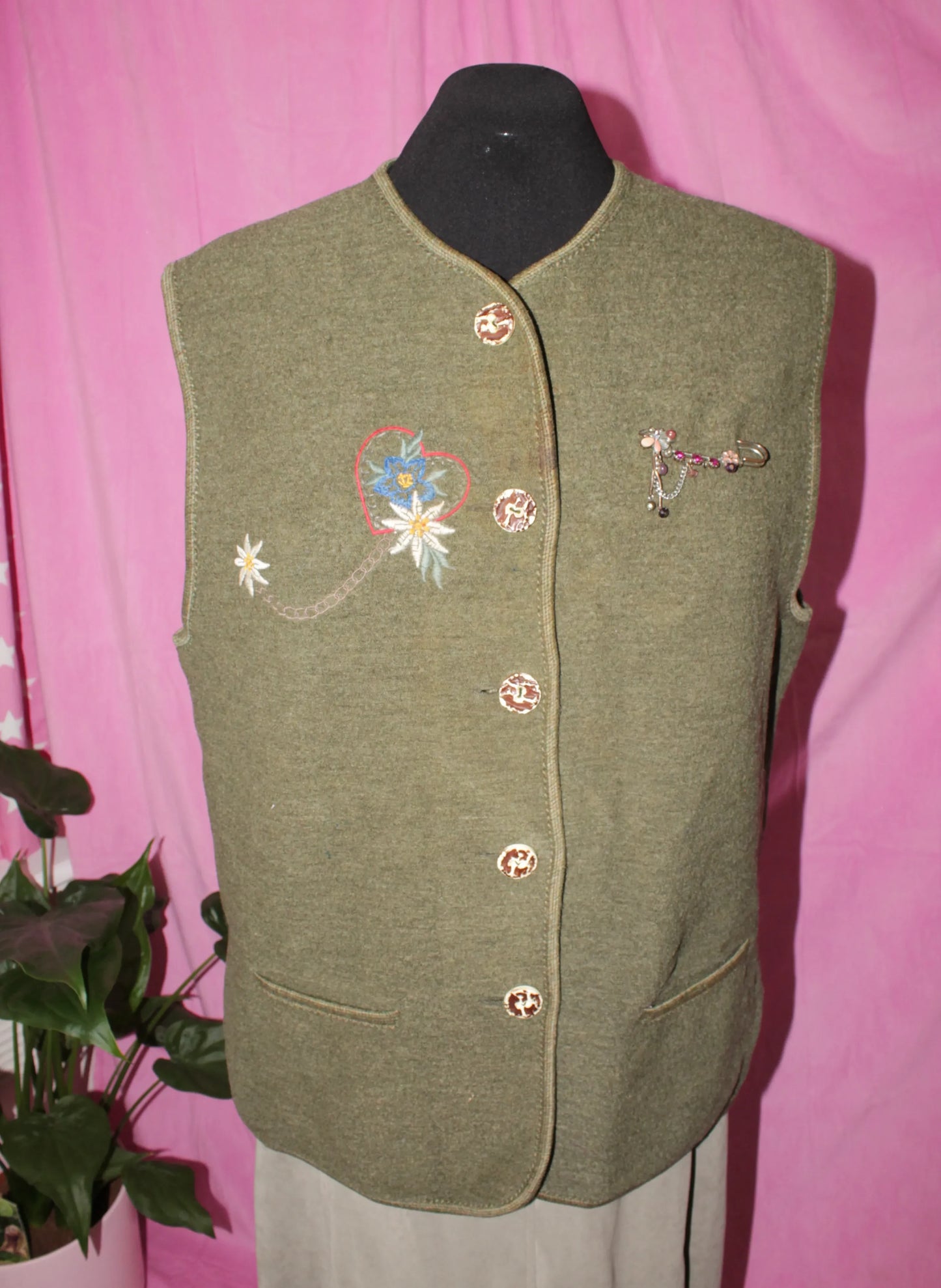 Vintage Felt Vest - Size L