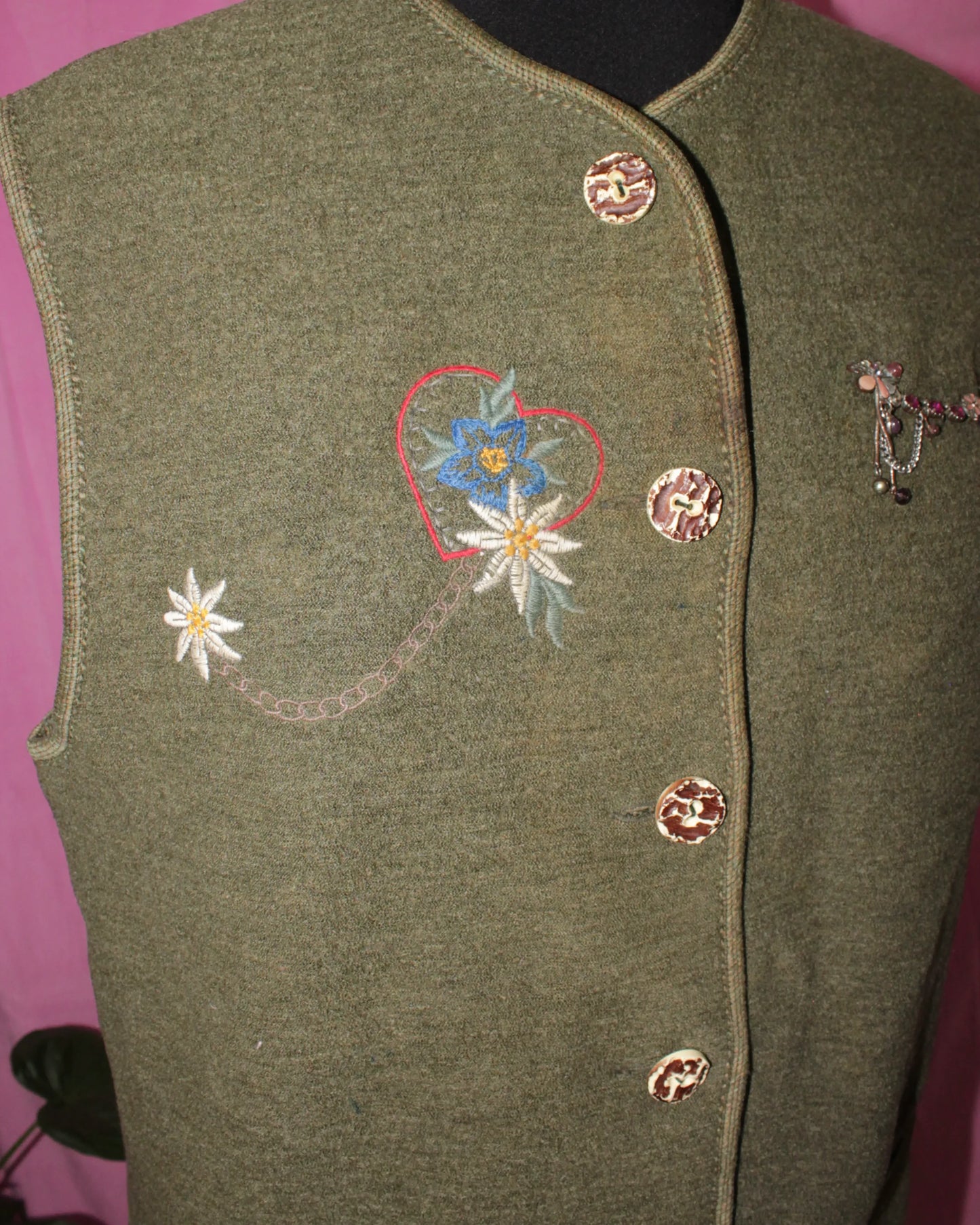 Vintage Felt Vest - Size L