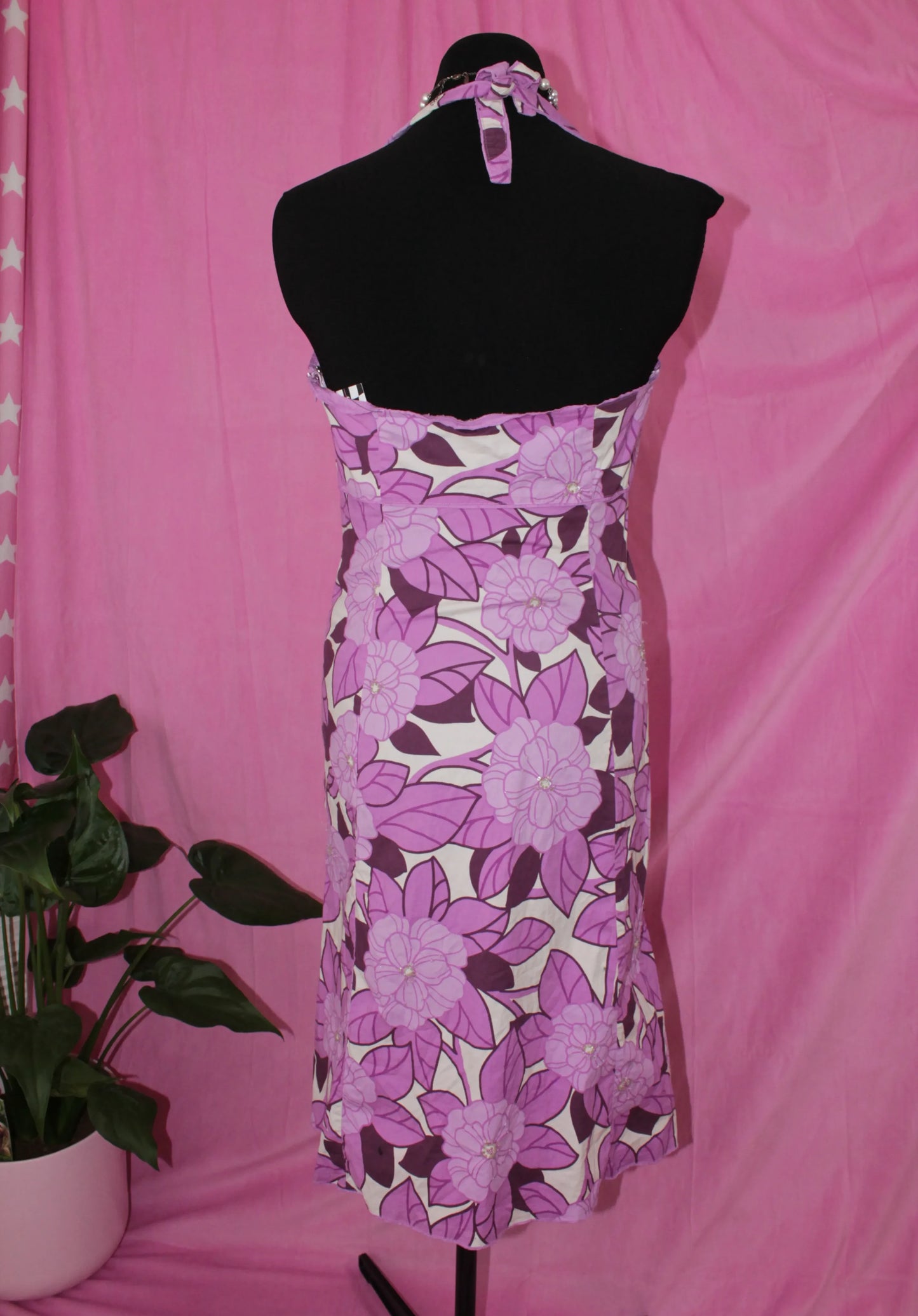 Purple Halter Dress- Size M