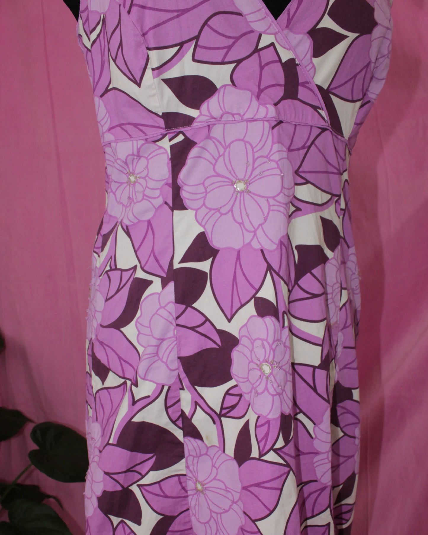 Purple Halter Dress- Size M