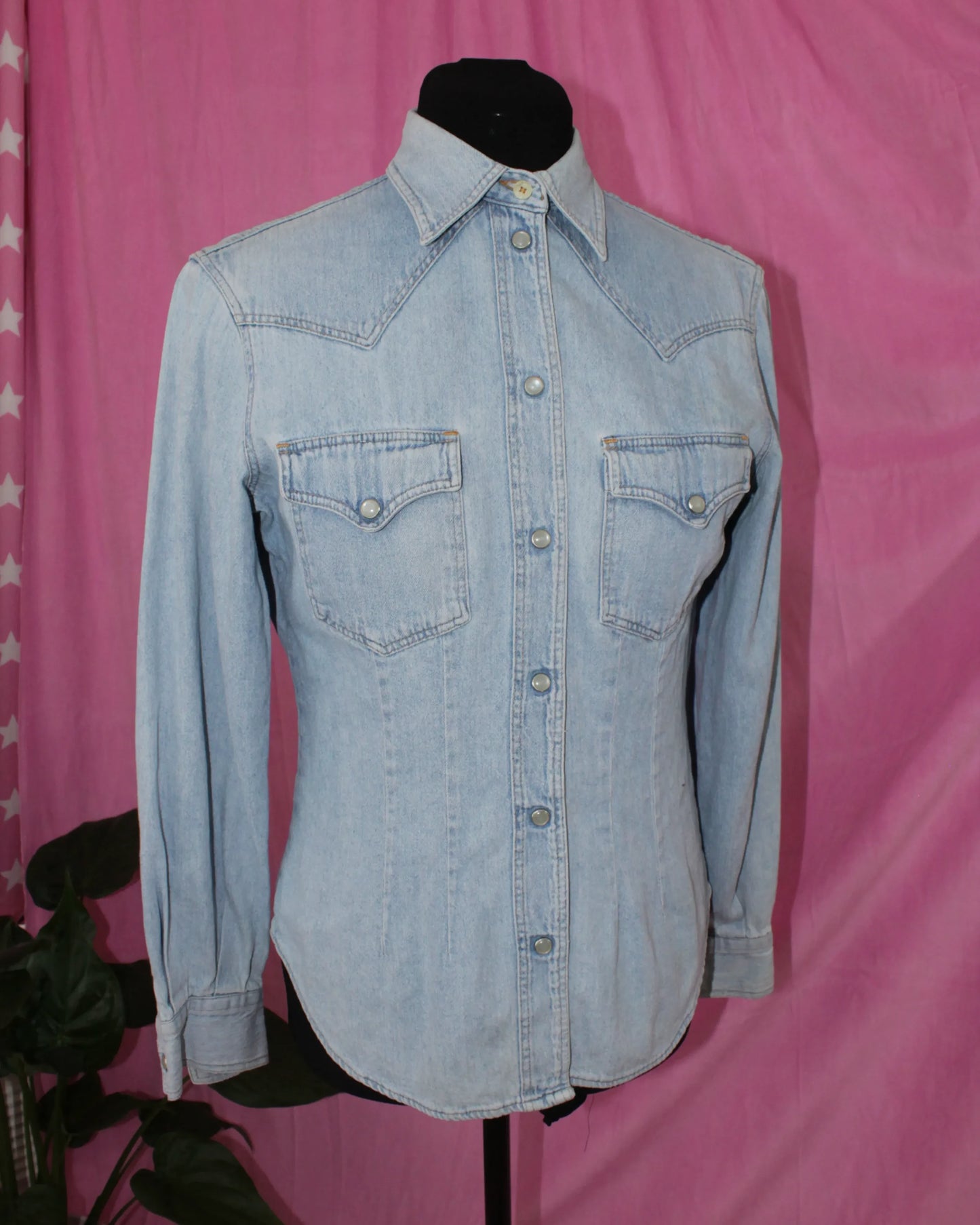 Long Sleeve Western Vintage Top - Size S