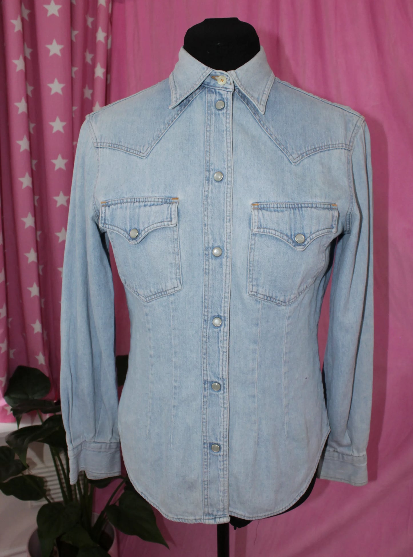 Long Sleeve Western Vintage Top - Size S