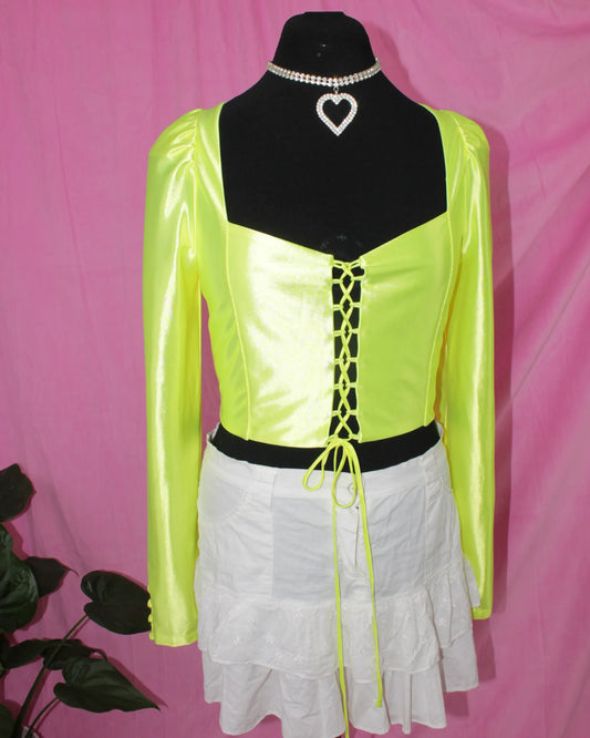 Neon Yellow Jaded London Corset Top- Size 14 M