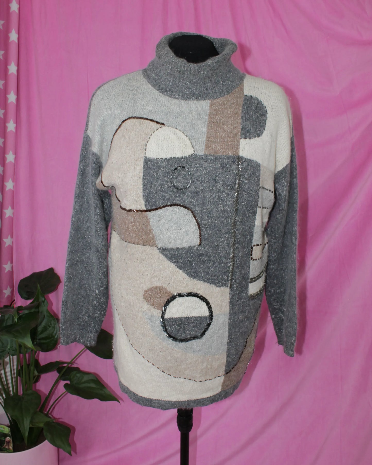 Vintage High neck Sweater - Size M