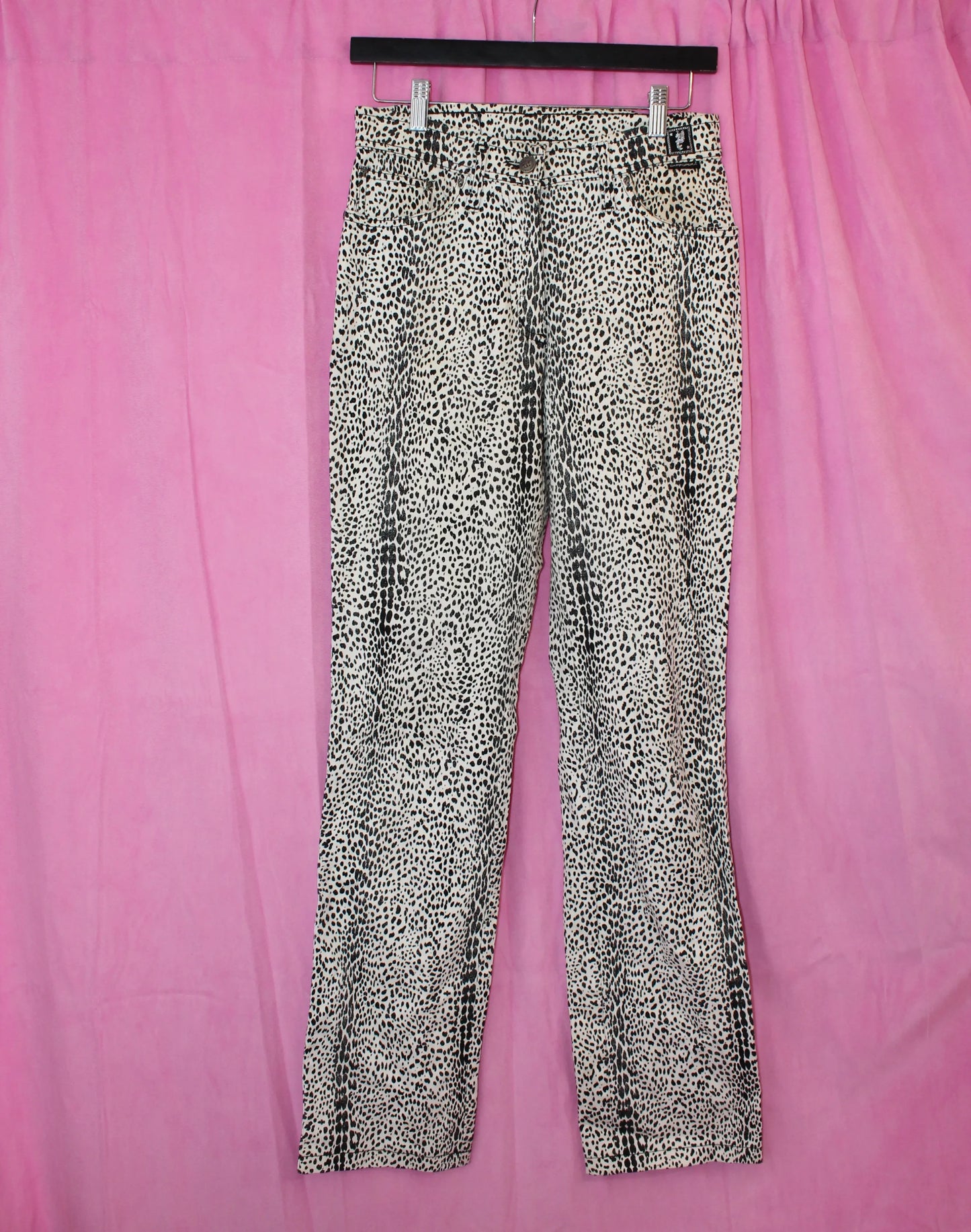 B&W Leopard Print Jeans- Size XS