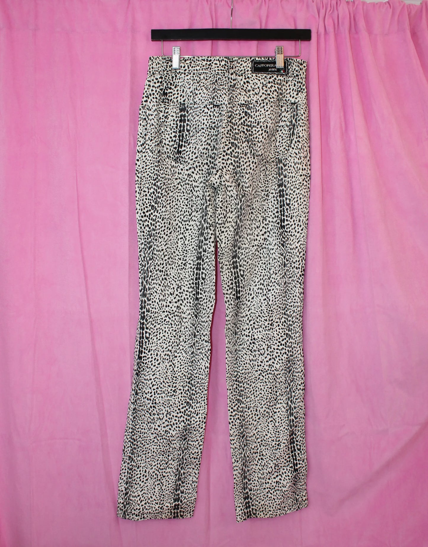 B&W Leopard Print Jeans- Size XS