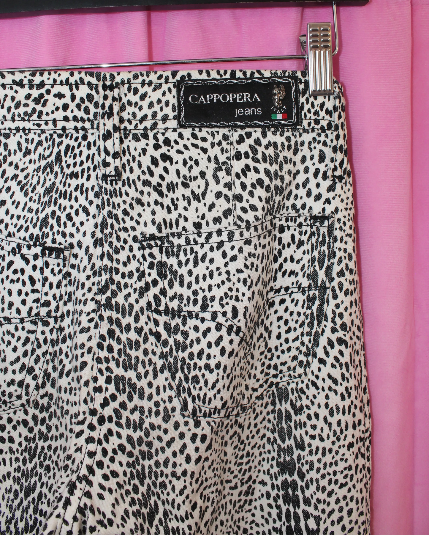 B&W Leopard Print Jeans- Size XS