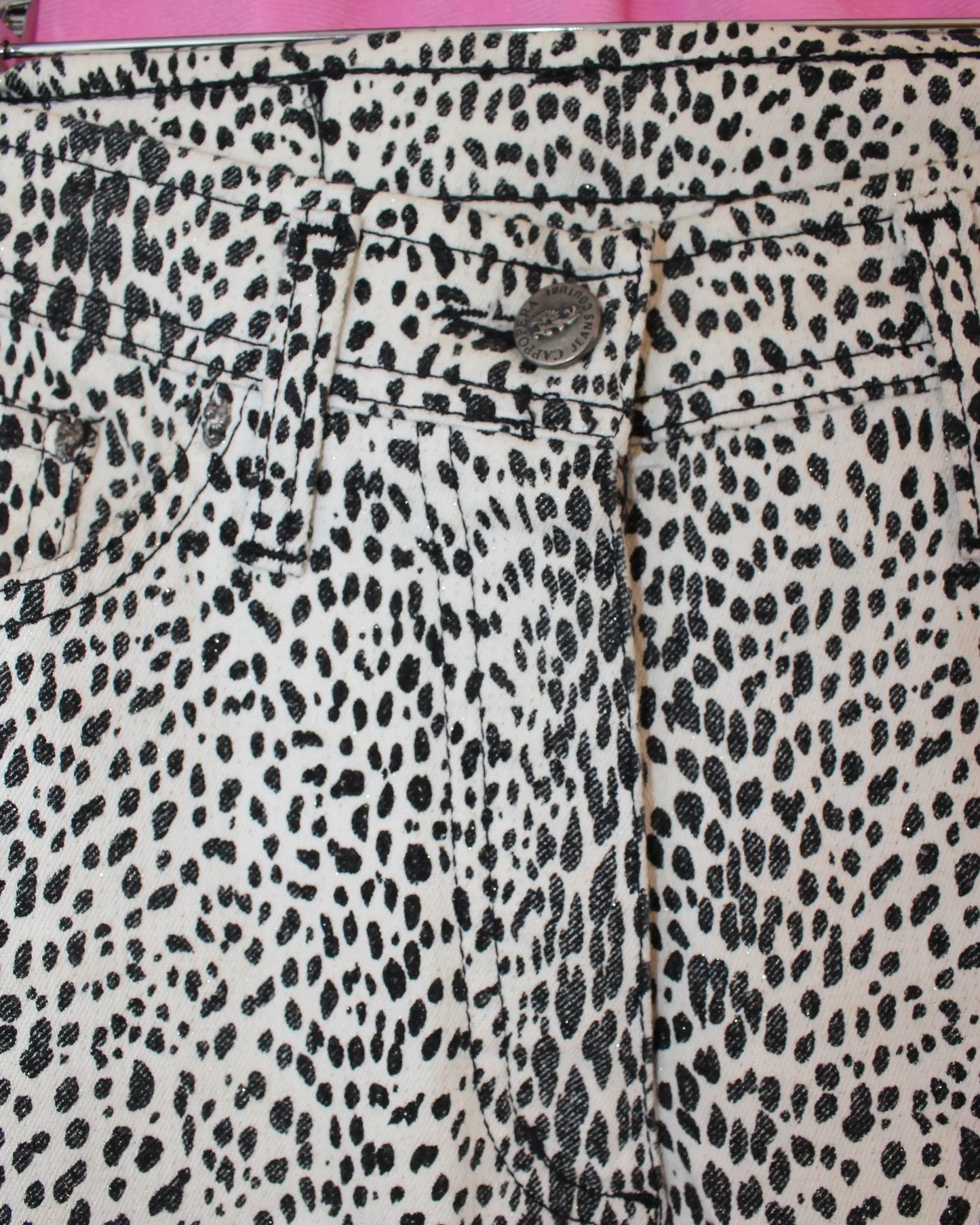 B&W Leopard Print Jeans- Size XS