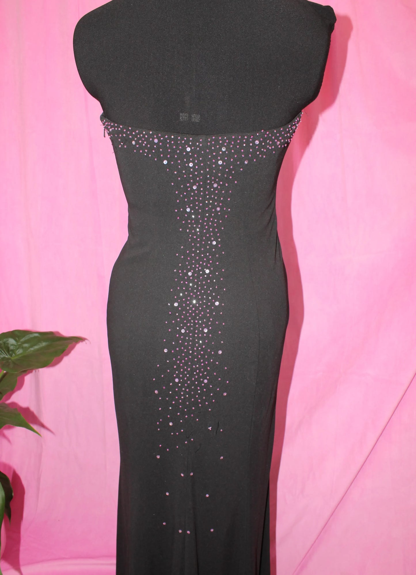 Black Halter Evening Dress- Size S