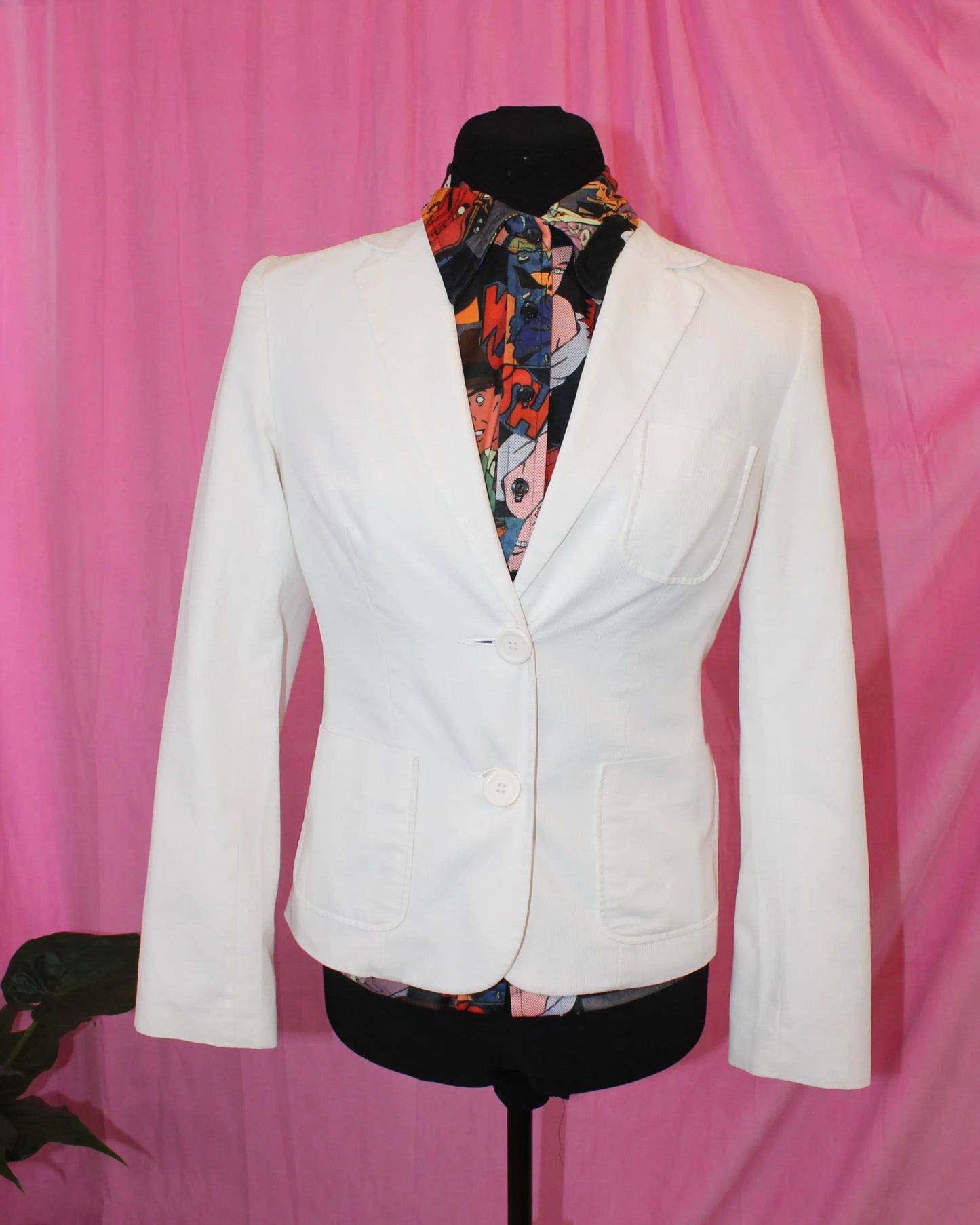 Topshop White Blazer- Size 8