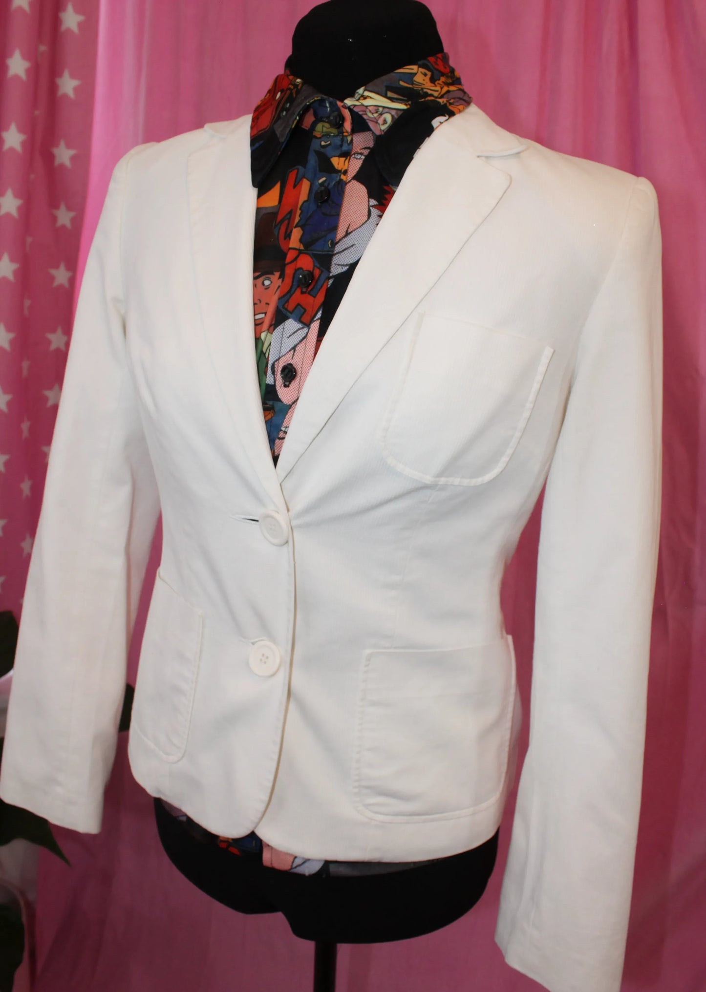 Topshop White Blazer- Size 8