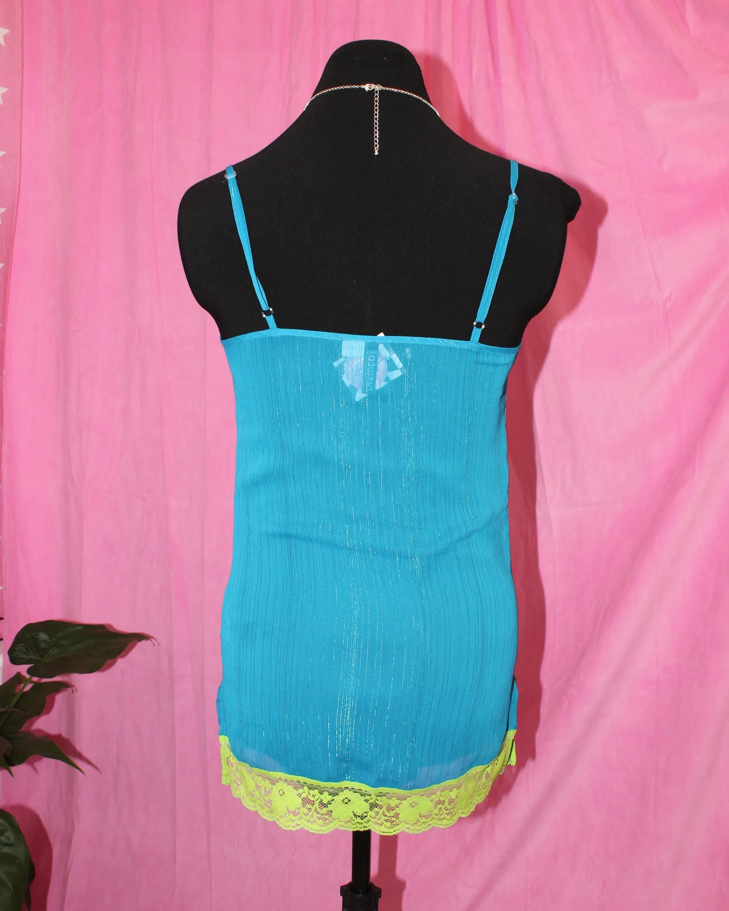 Blue and Green H&M Cami Top- Size 8