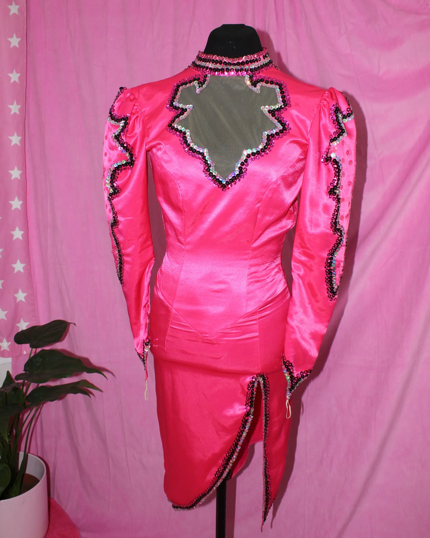 Hot Pink Showgirl Costume - Size XXS