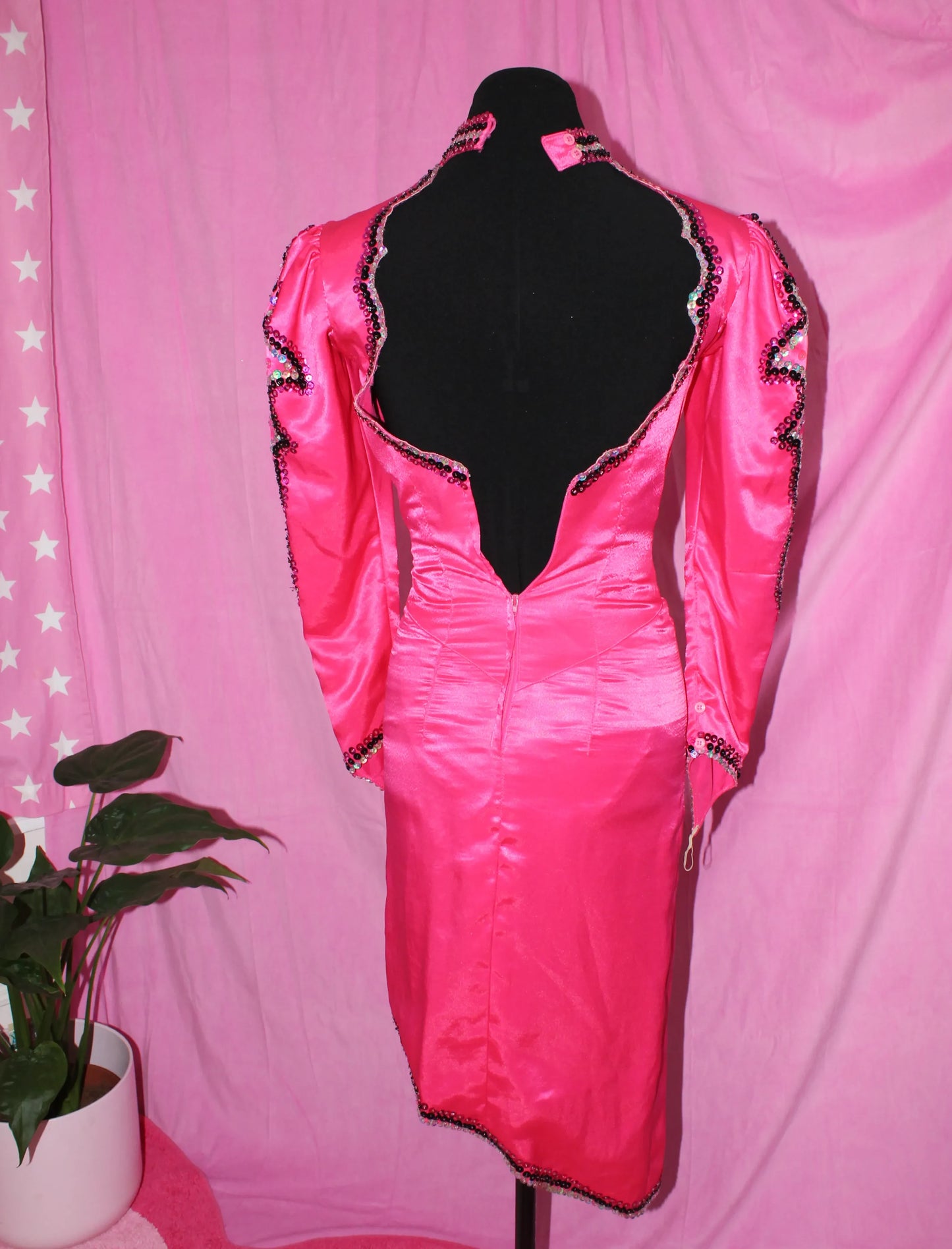 Hot Pink Showgirl Costume - Size XXS