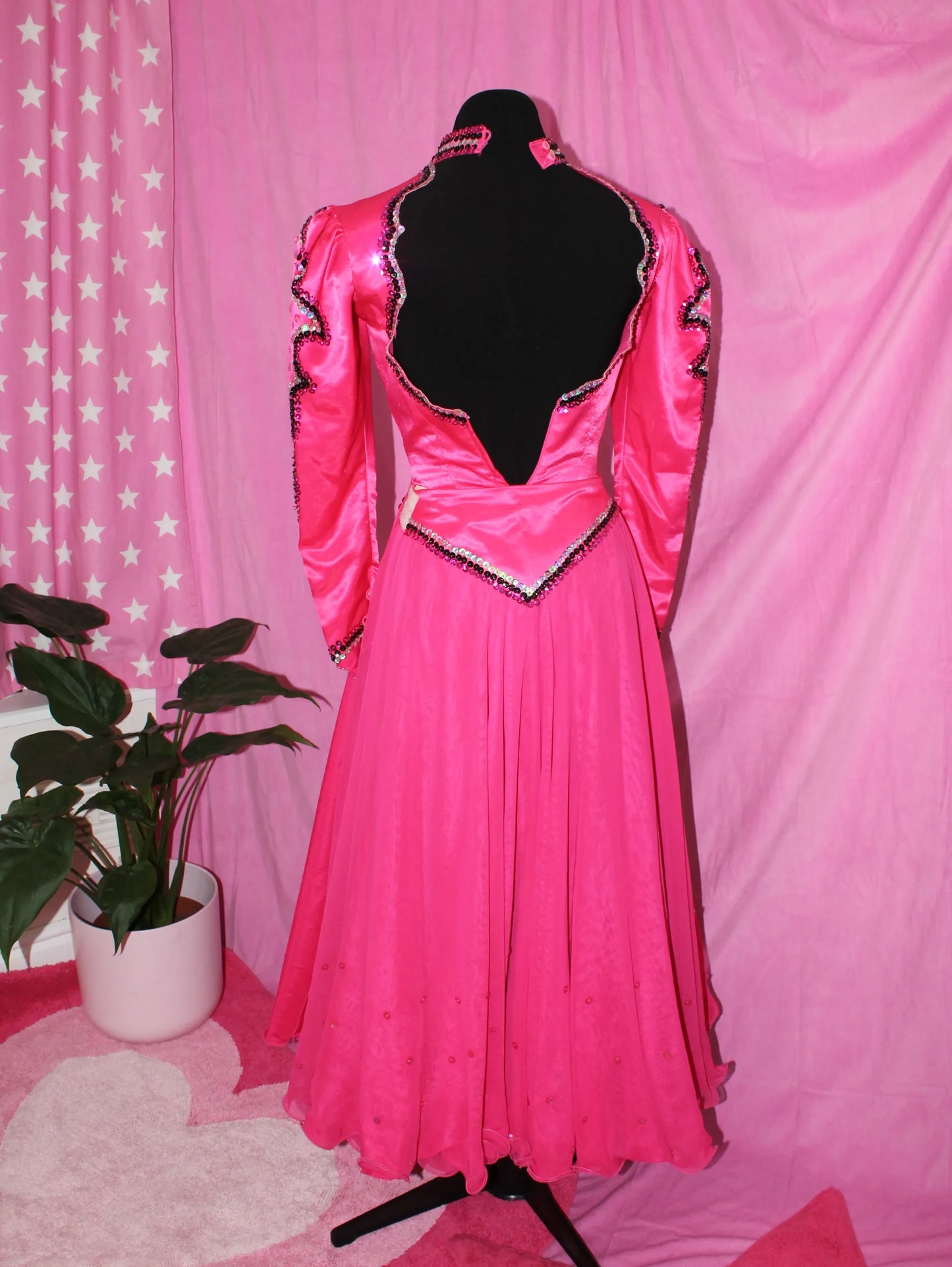 Hot Pink Showgirl Costume - Size XXS