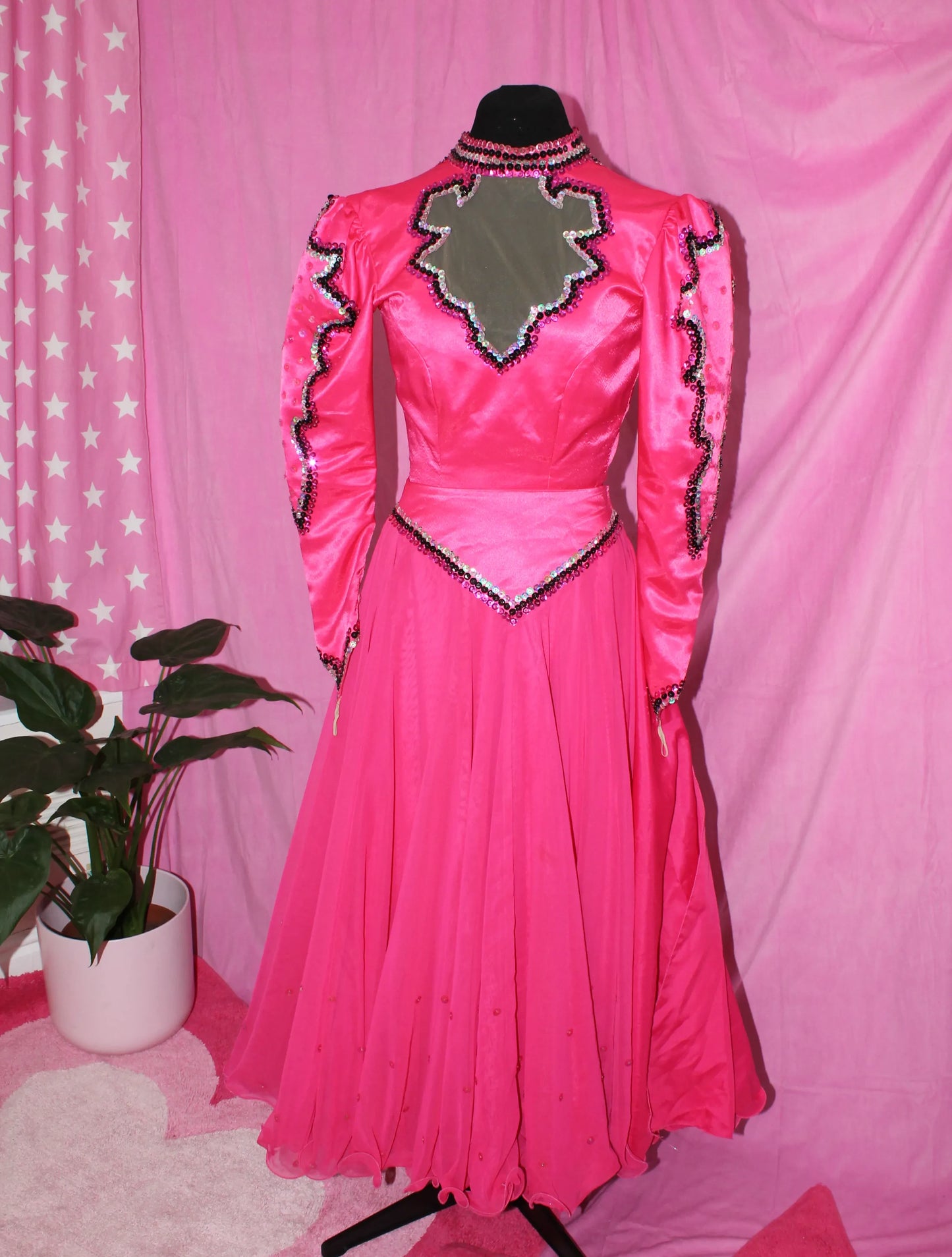 Hot Pink Showgirl Costume - Size XXS