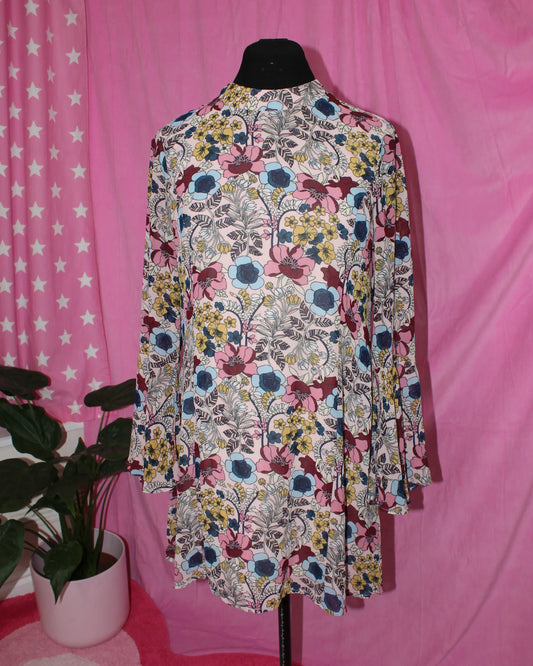 70's Paisley Mini Dress- Size 12/14