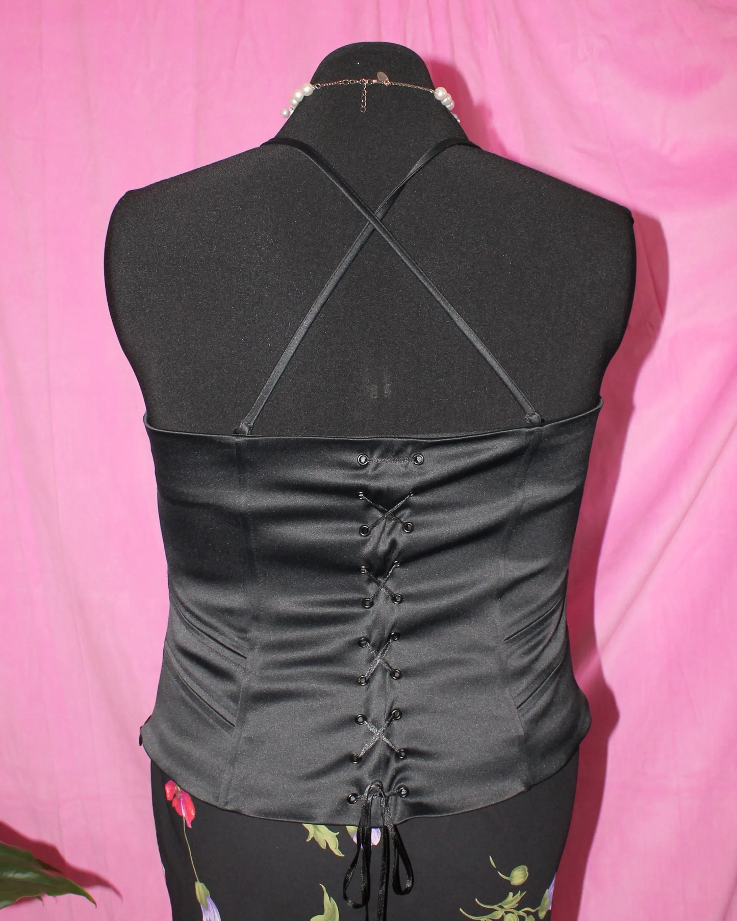 Black Amaranto Corset Top- Size 16