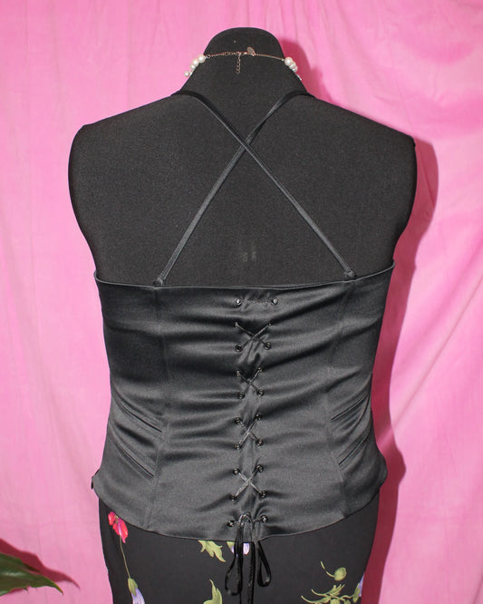 Black Amaranto Corset Top- Size 16