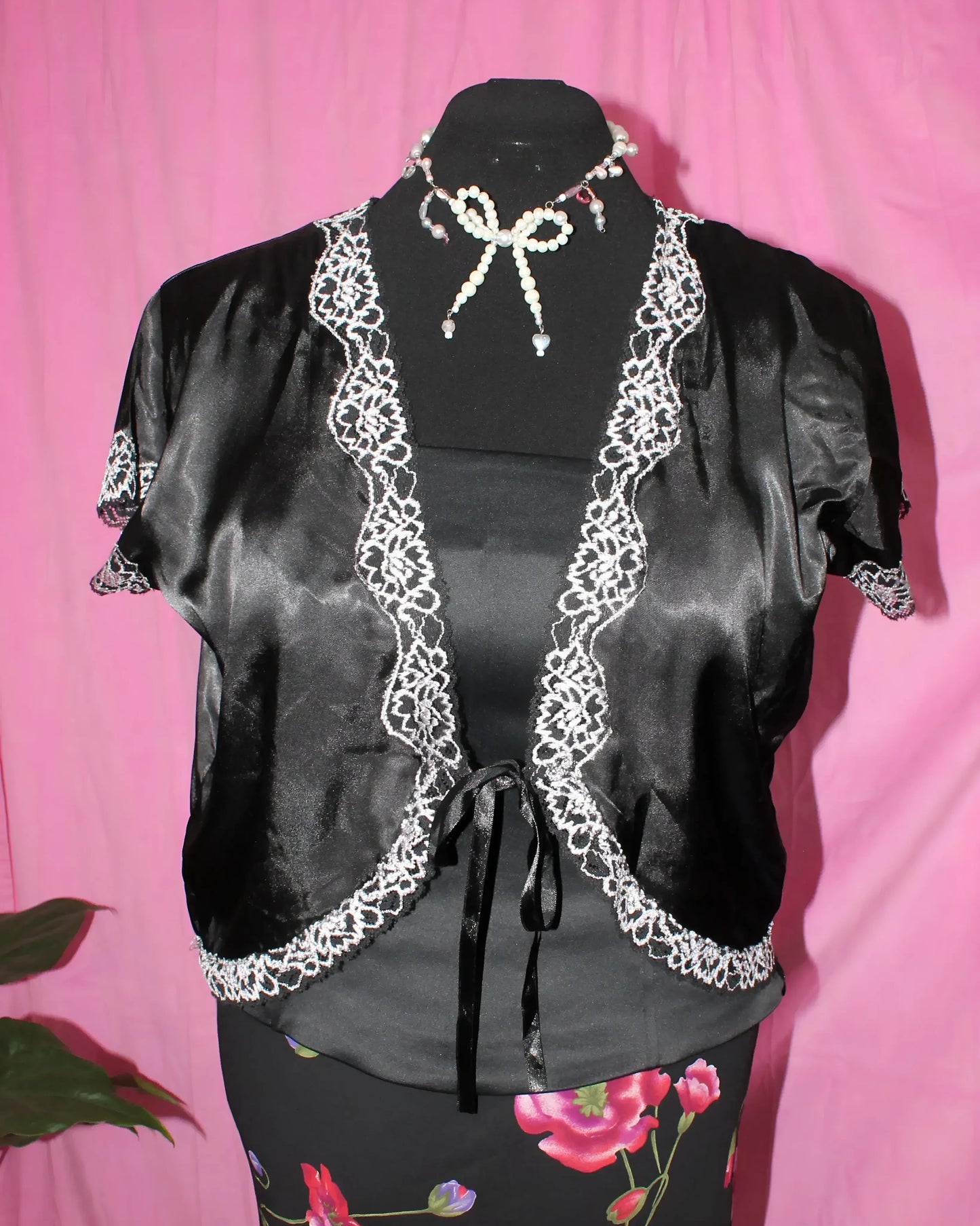 Silky Black Bolero- Size 16/18