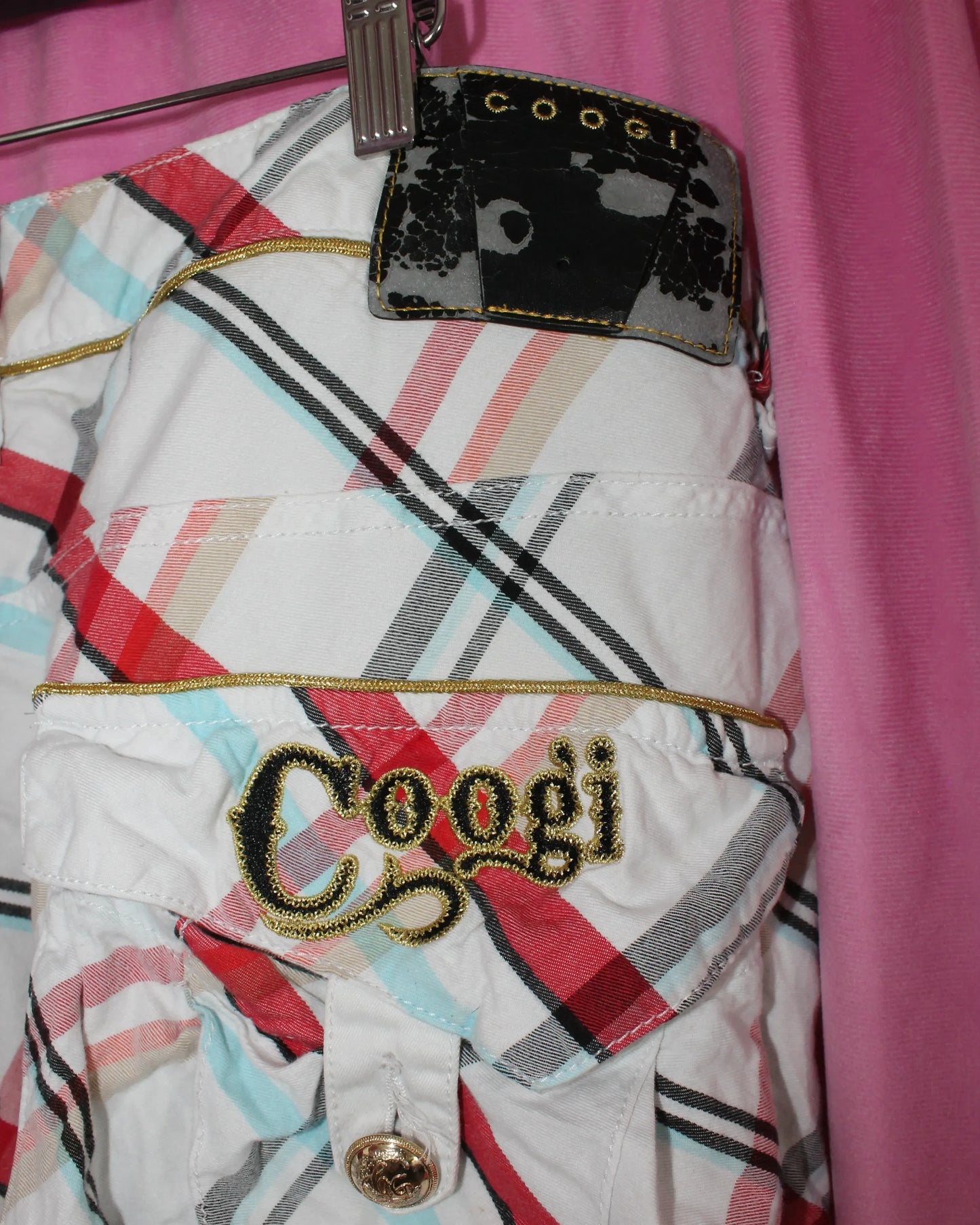 Coogi Plaid Cargo Shorts - W 42