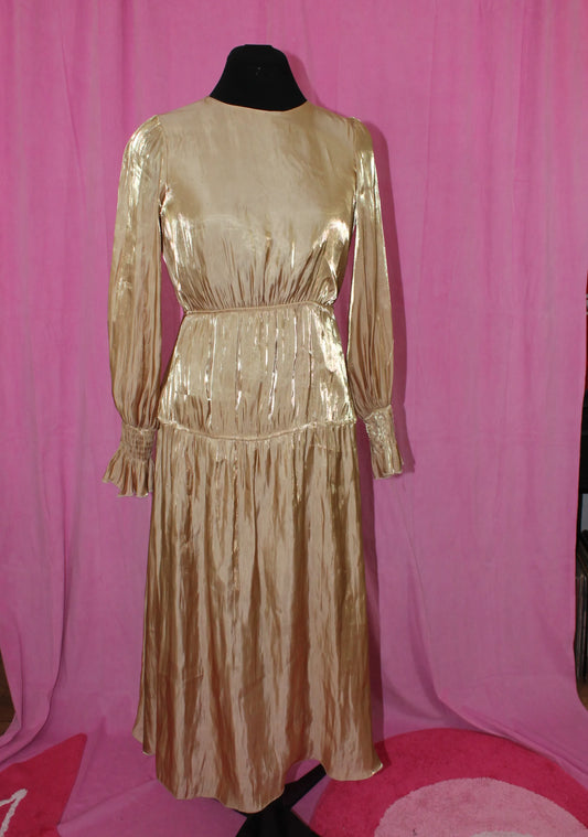 Topshop Gold Dress- Size 8