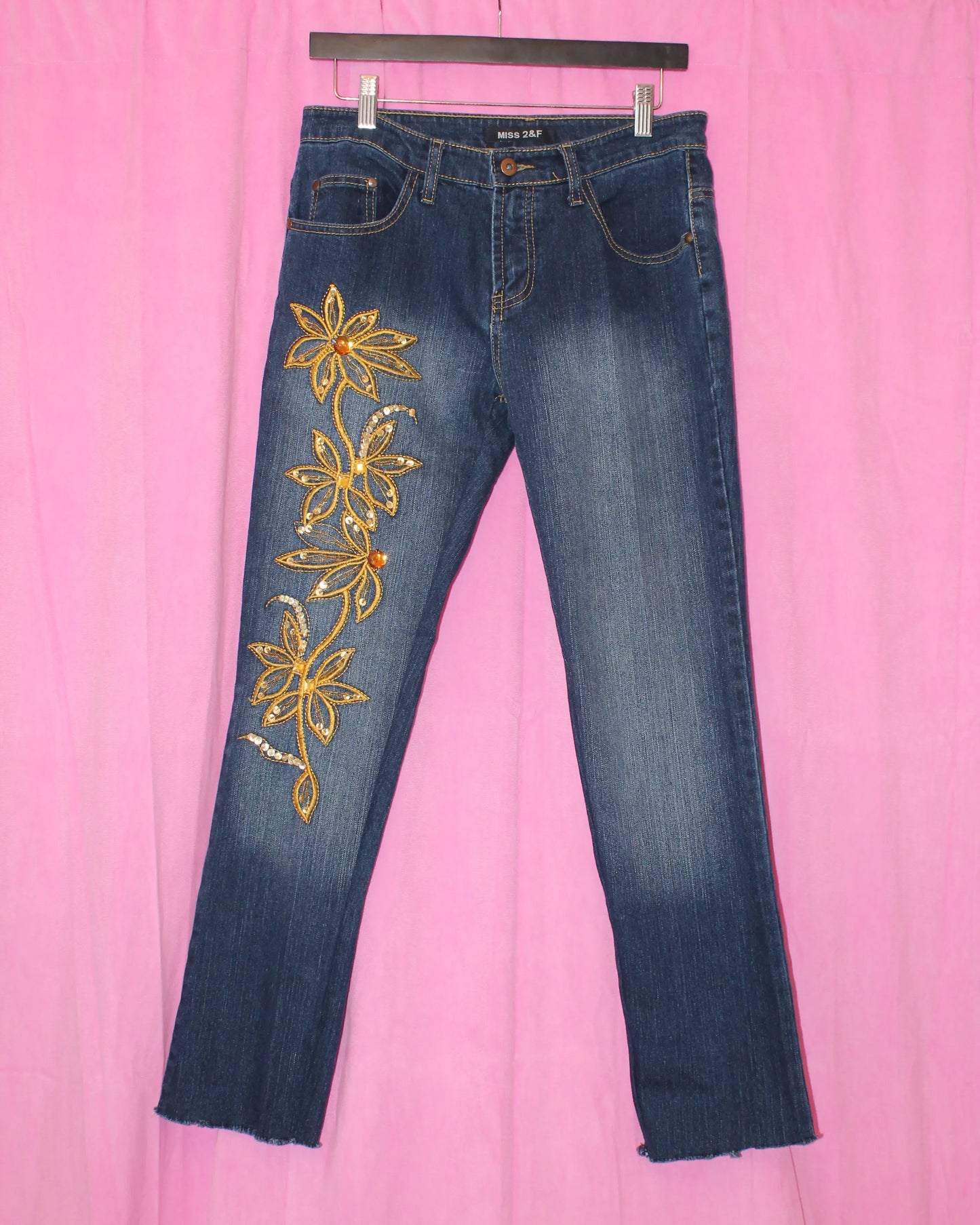 Vintage | Womens | Denim Jeans | Embellished | Size 12