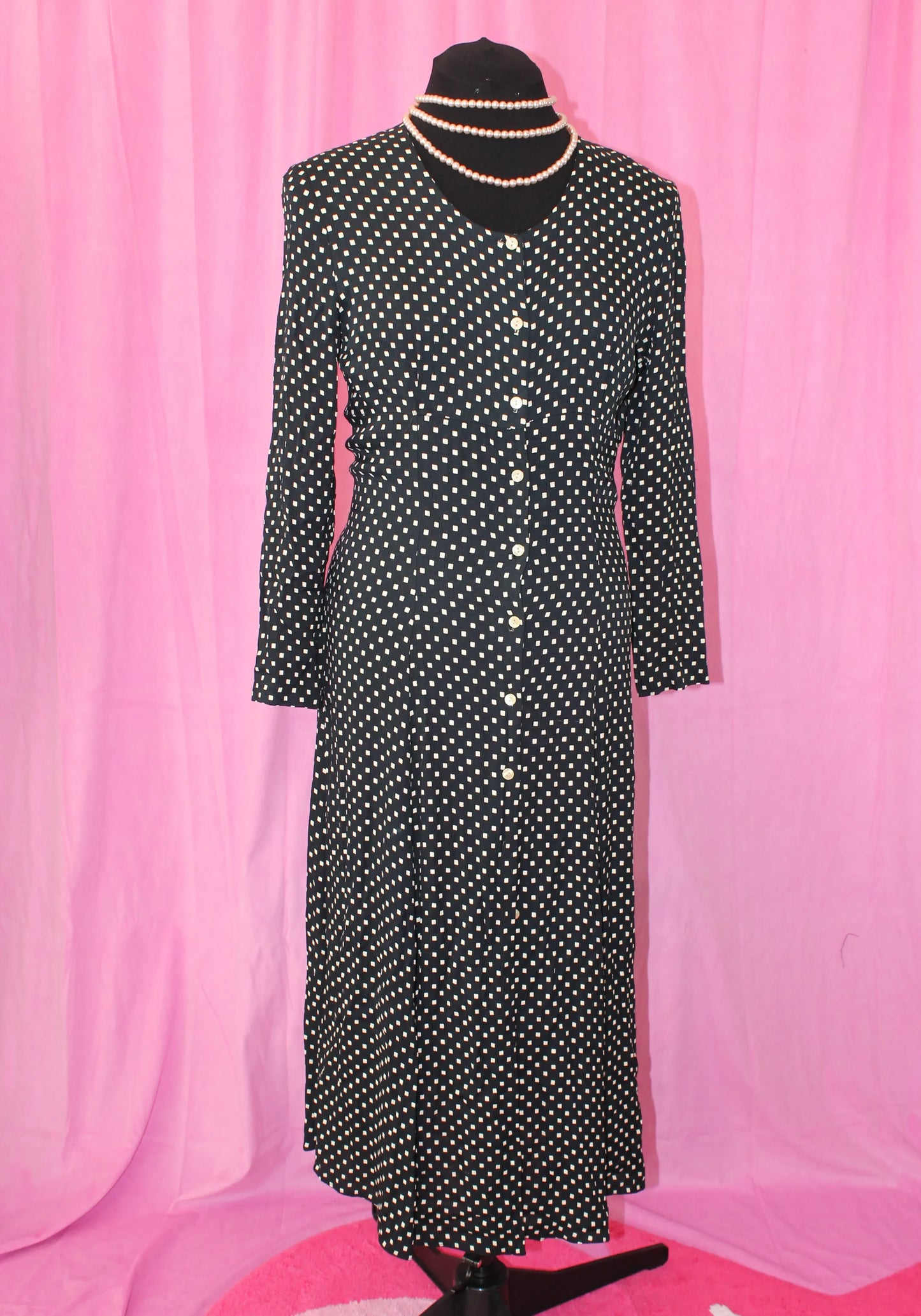 90's Polka Dot Dress- Size S