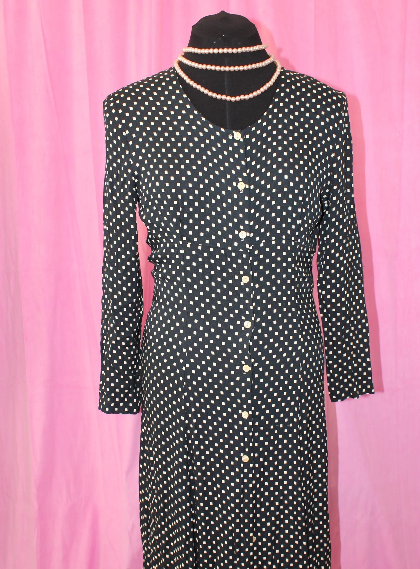 90's Polka Dot Dress- Size S