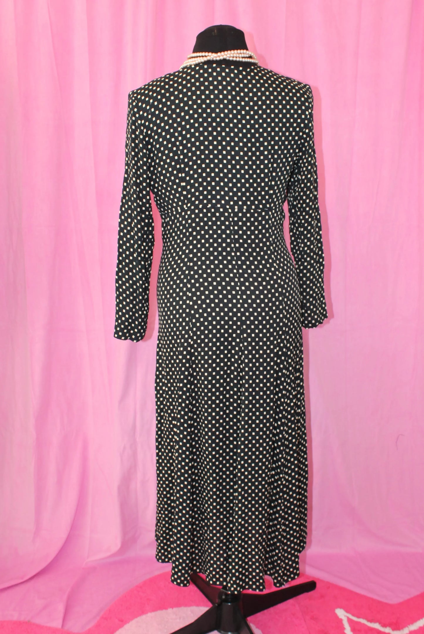 90's Polka Dot Dress- Size S